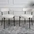 Lulu Set of 2 Dining Chairs - Cream, Boucle