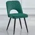 Metis Set of 2 Dining Chairs - Green, Velvet