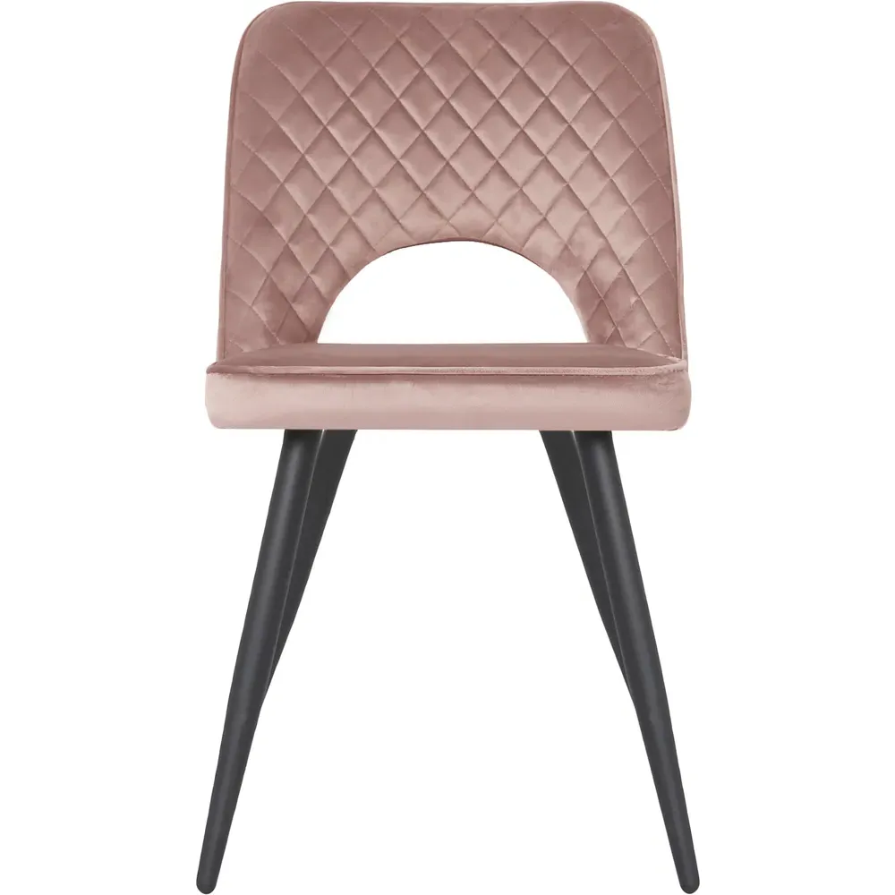 Metis Set of 2 Dining Chairs - Pink, Velvet