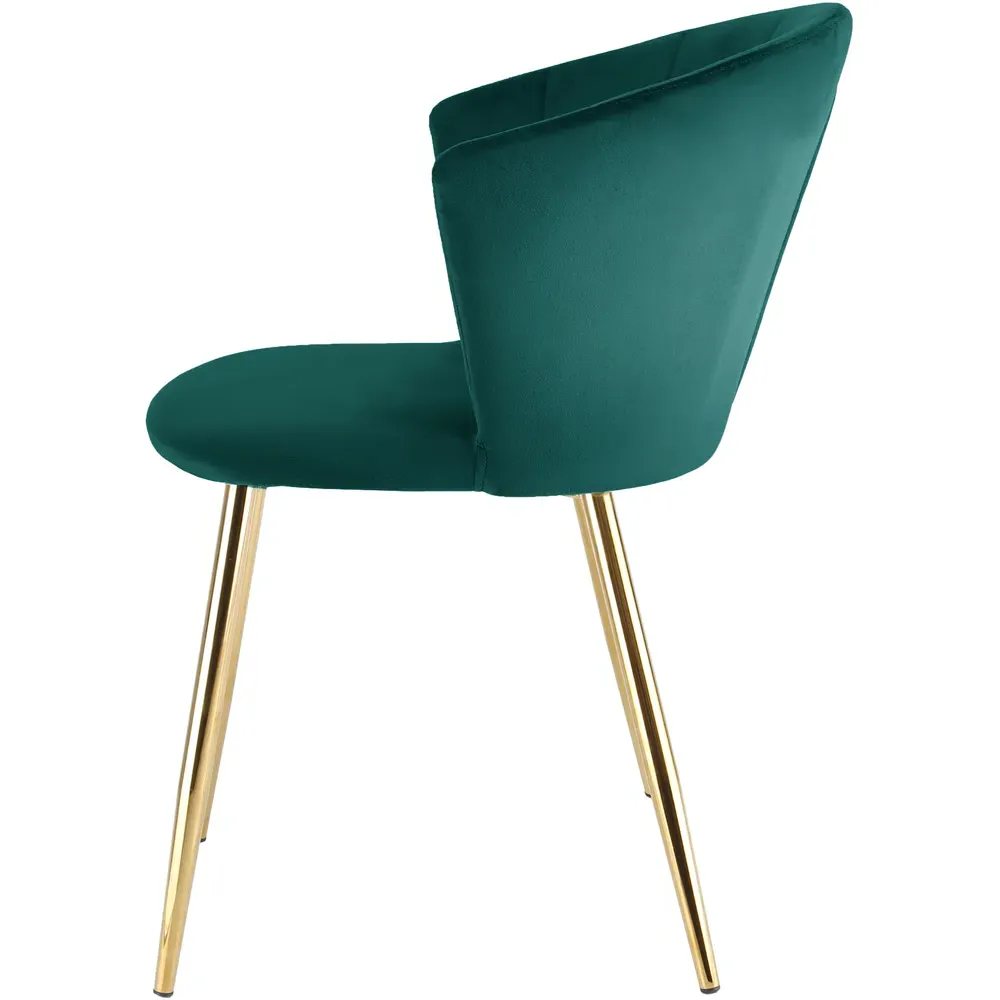 Mill Set of 2 Dining Chairs - Green, Velvet