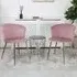 Mill Set of 2 Dining Chairs - Pink, Velvet