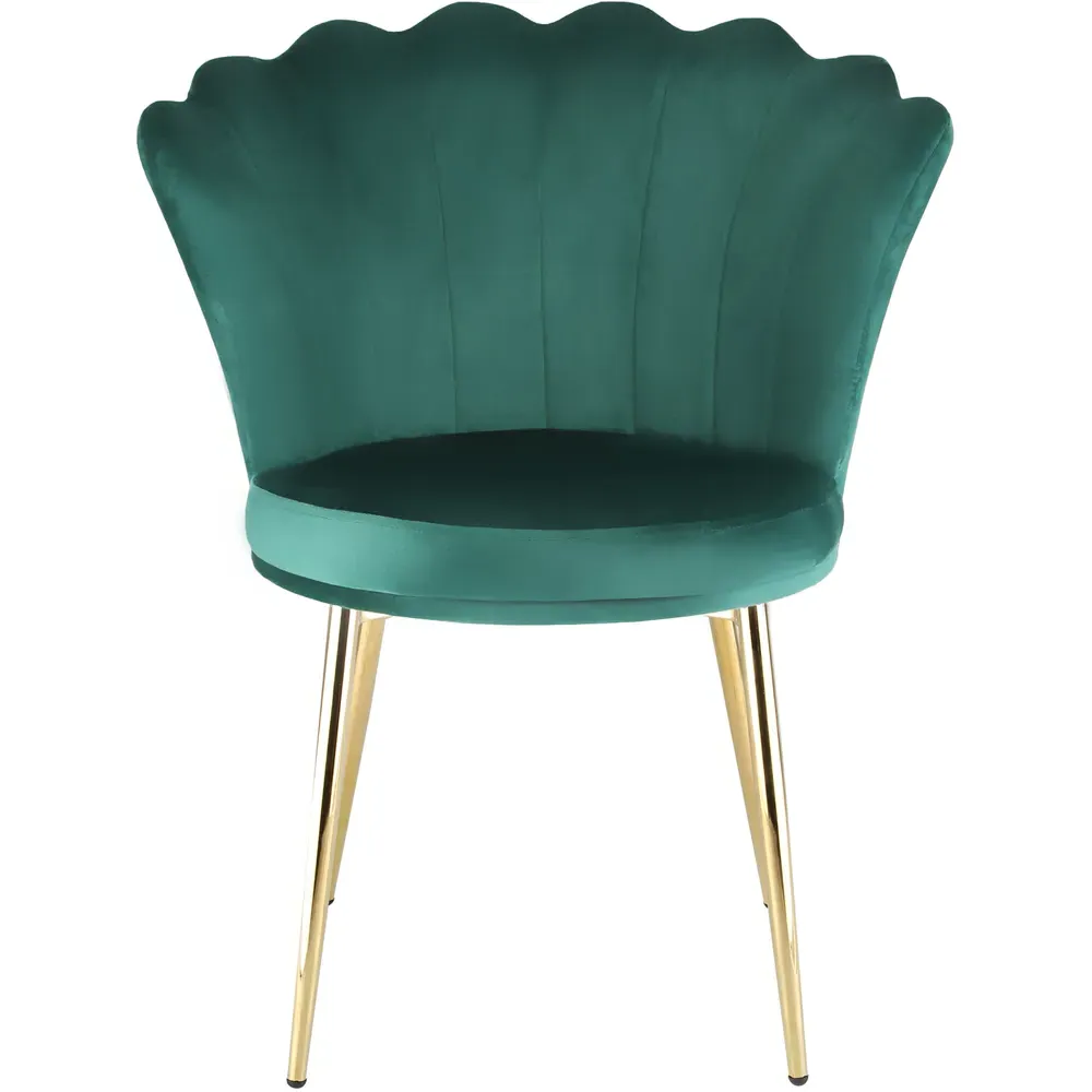 Mini Flora Set of 2 Dining Chairs - Green, Velvet