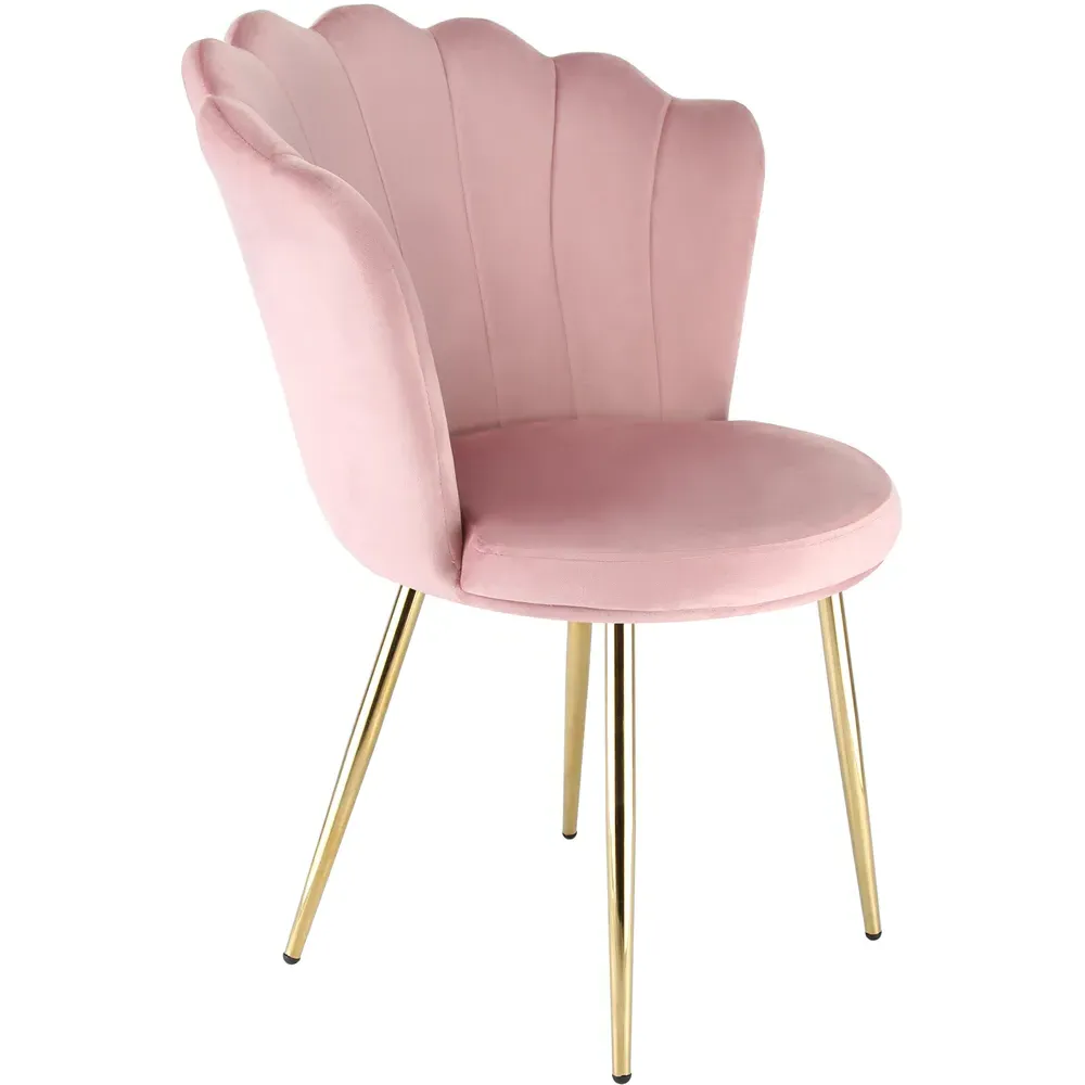 Mini Flora Set of 2 Dining Chairs - Pink, Velvet