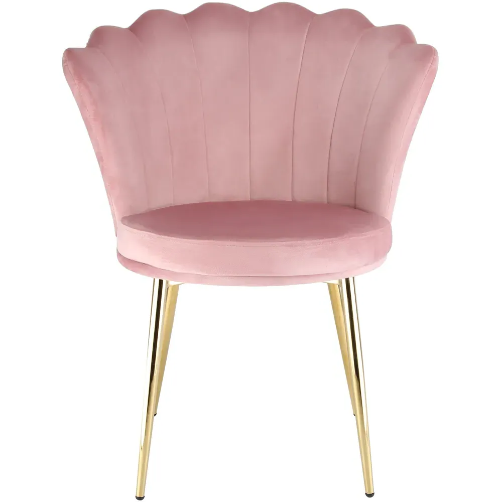 Mini Flora Set of 2 Dining Chairs - Pink, Velvet