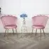 Mini Flora Set of 2 Dining Chairs - Pink, Velvet