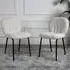 Muffin Set of 2 Dining Chairs - Cream, Boucle