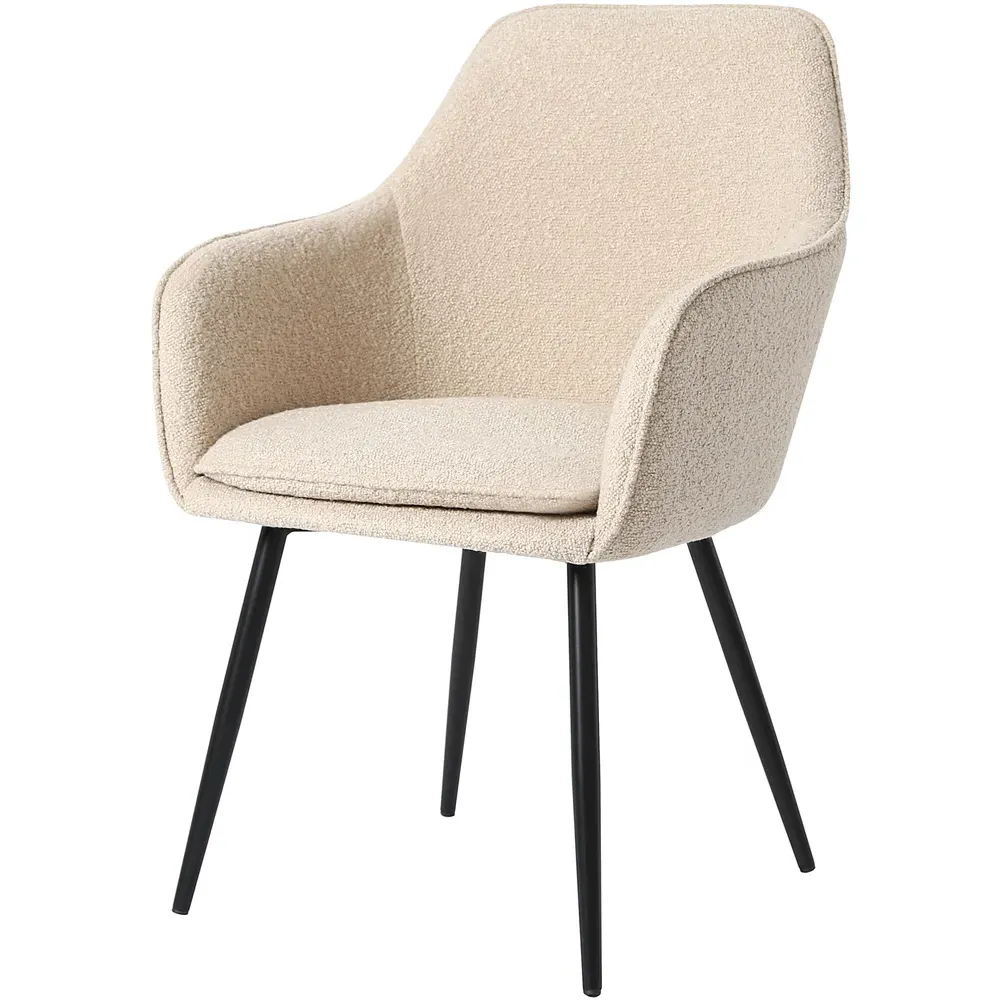 Muse Accent Chair - Beige, Boucle