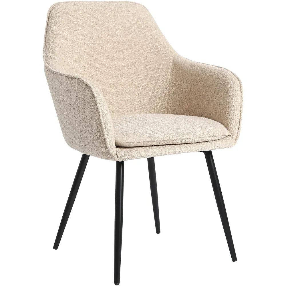 Muse Accent Chair - Beige, Boucle