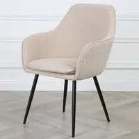 Muse Accent Chair - Beige, Boucle