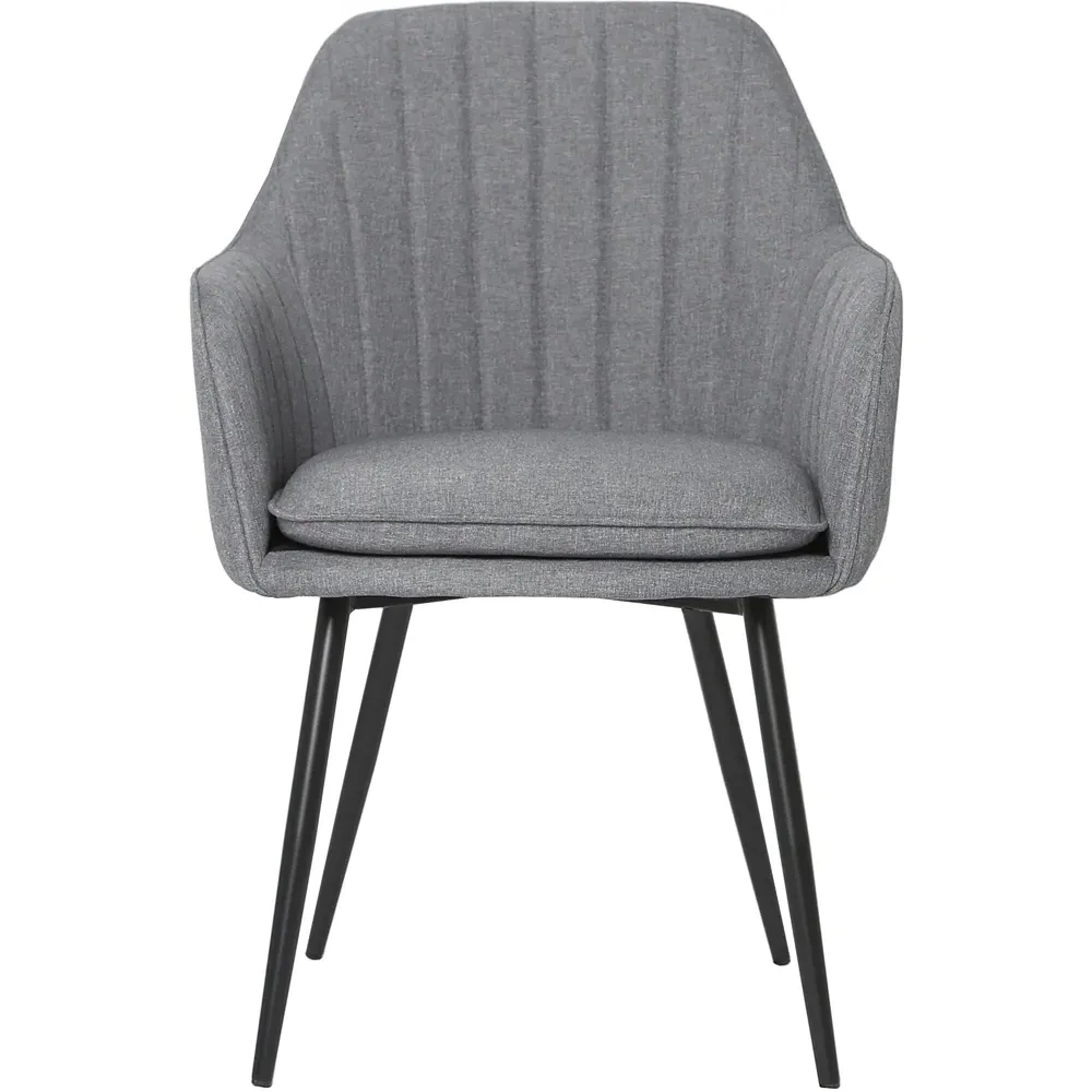 Muse Accent Chair - Dark Grey, Linen