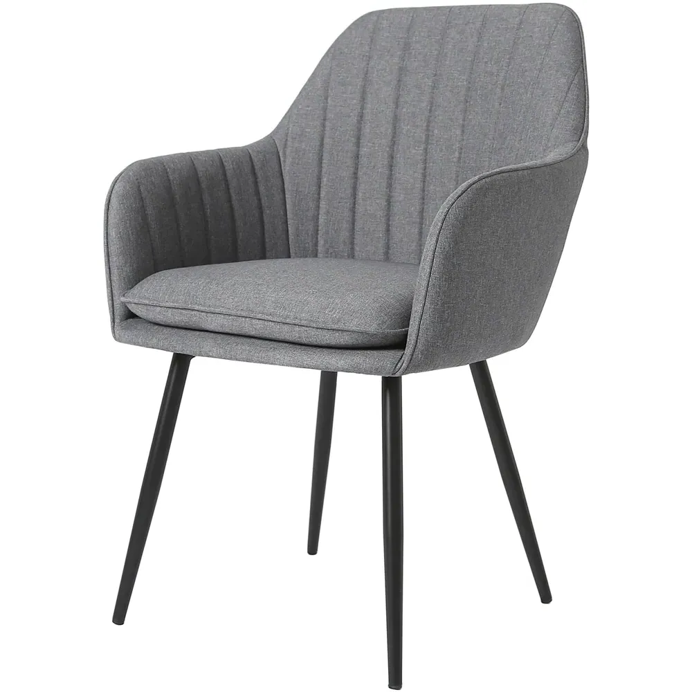 Muse Accent Chair - Dark Grey, Linen