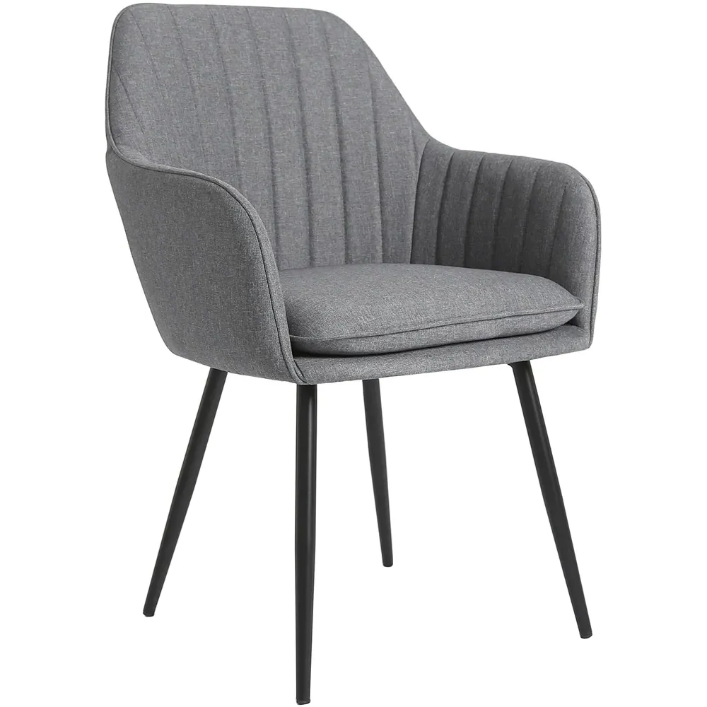 Muse Accent Chair - Dark Grey, Linen