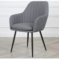 Muse Accent Chair - Dark Grey, Linen