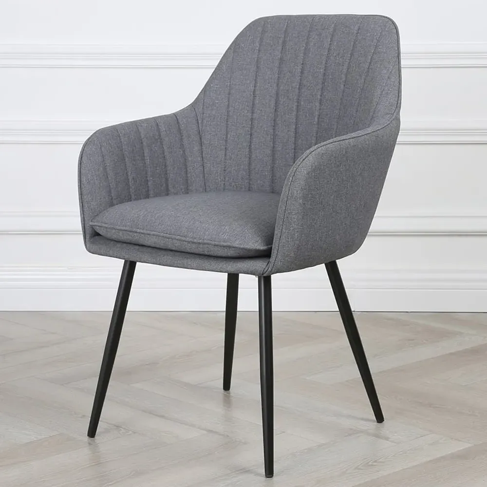 Muse Accent Chair - Dark Grey, Linen image