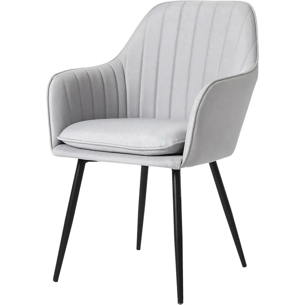 Muse Accent Chair - Light Grey, Linen