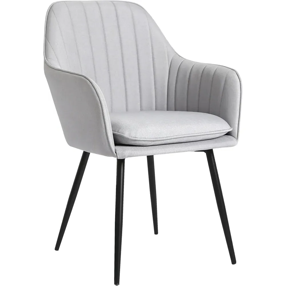 Muse Accent Chair - Light Grey, Linen