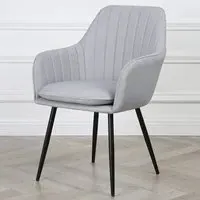 Muse Accent Chair - Light Grey, Linen