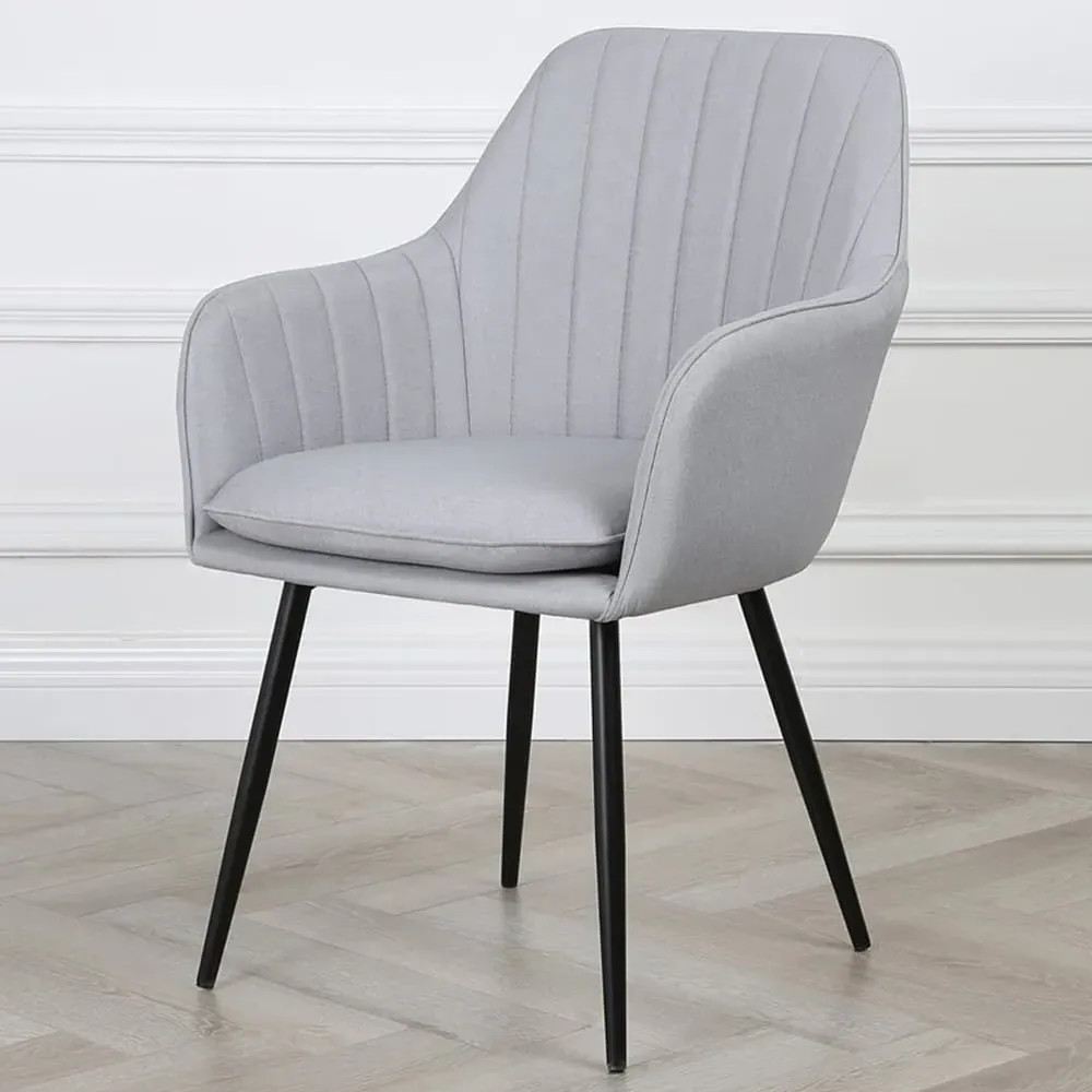 Muse Accent Chair - Light Grey, Linen