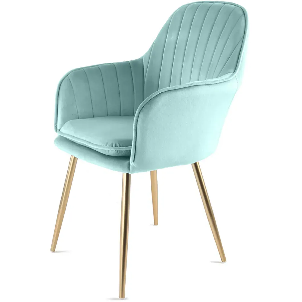 Muse Accent Chair Set of 2 - Blue, Velvet