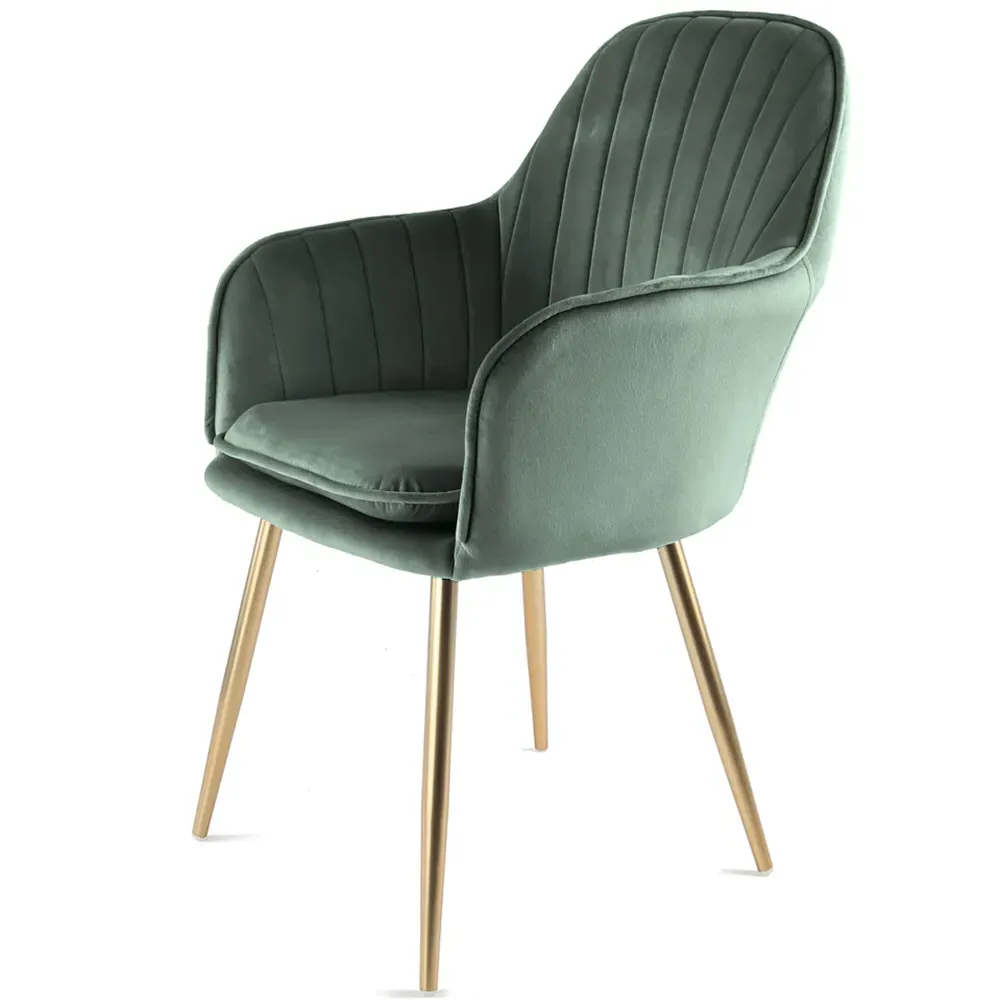 Muse Accent Chair Set of 2 - Green, Velvet