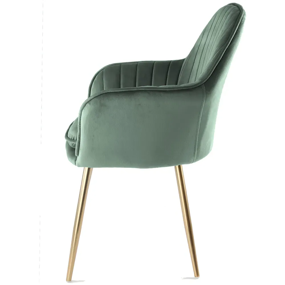 Muse Accent Chair Set of 2 - Green, Velvet