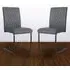 Nestor Set of 2 Dining Chairs - Grey, Leather