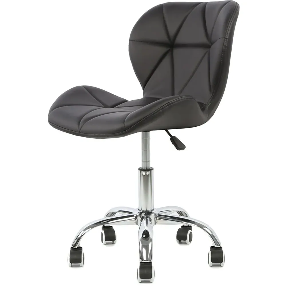Orion Swivel Office Chair - Black, Leather