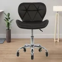 Orion Swivel Office Chair - Black, Leather