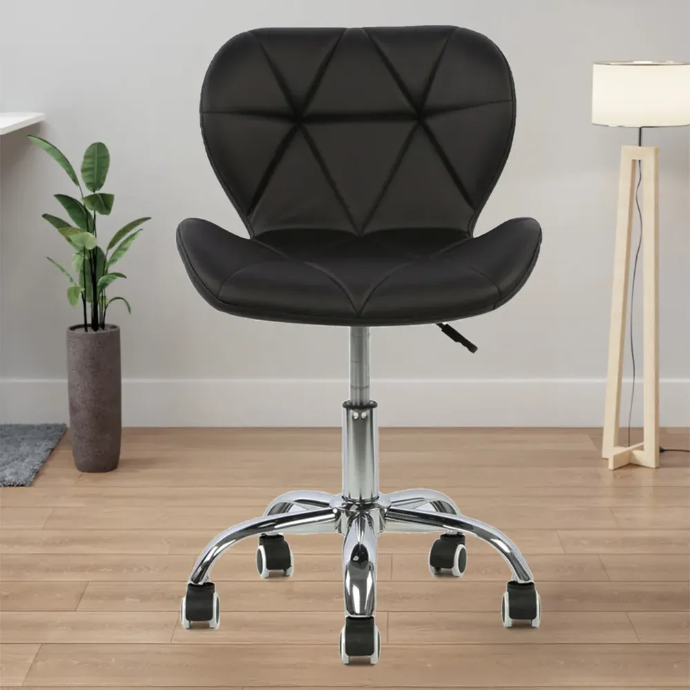 Orion Swivel Office Chair - Black, Leather