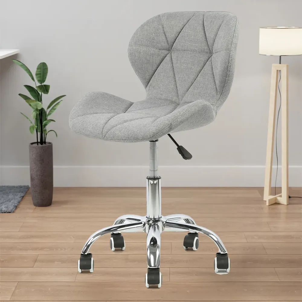 Orion Swivel Office Chair - Grey, Leather