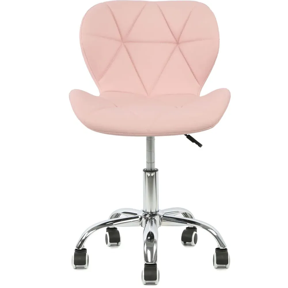 Orion Swivel Office Chair - Pink, Leather