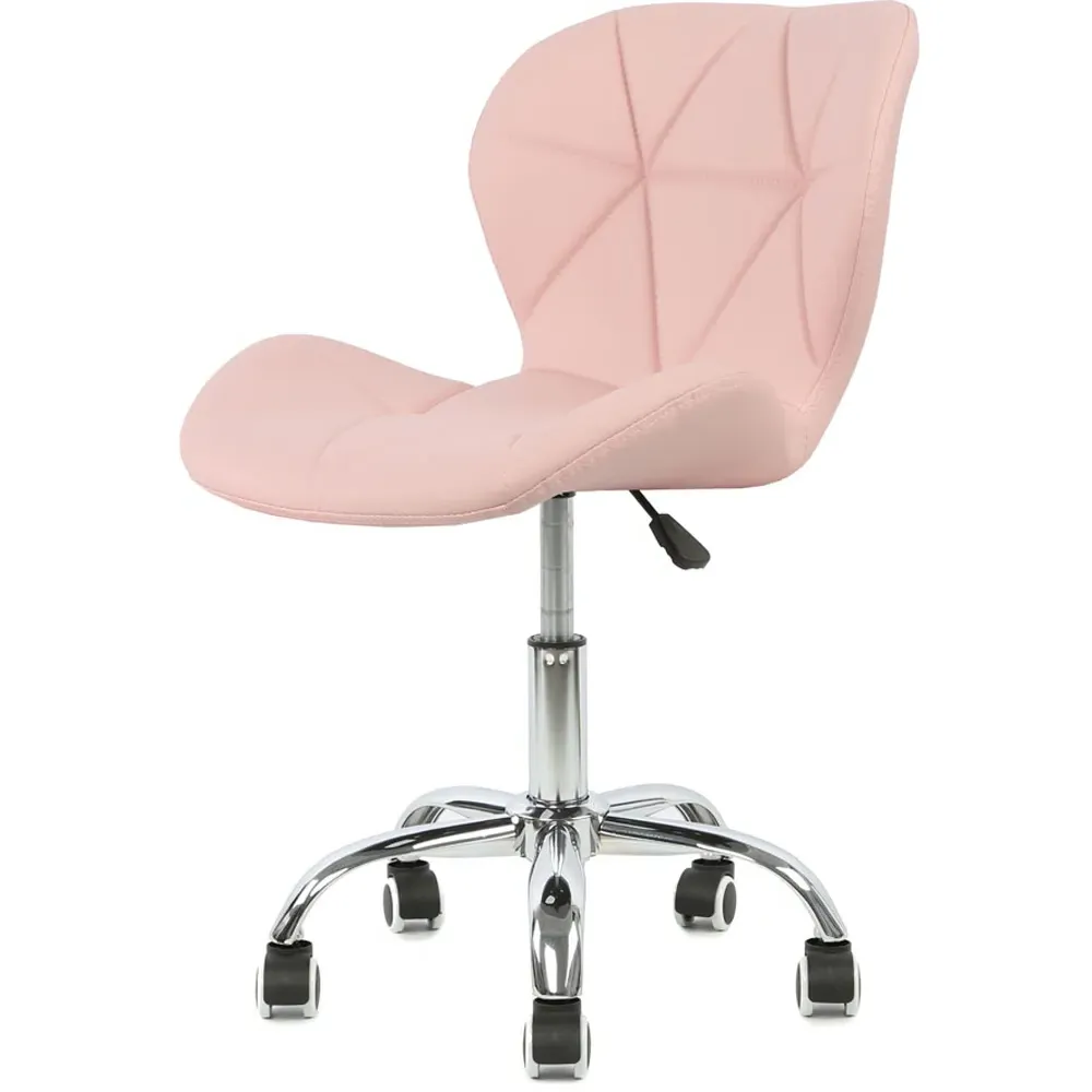 Orion Swivel Office Chair - Pink, Leather