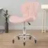Orion Swivel Office Chair - Pink, Leather