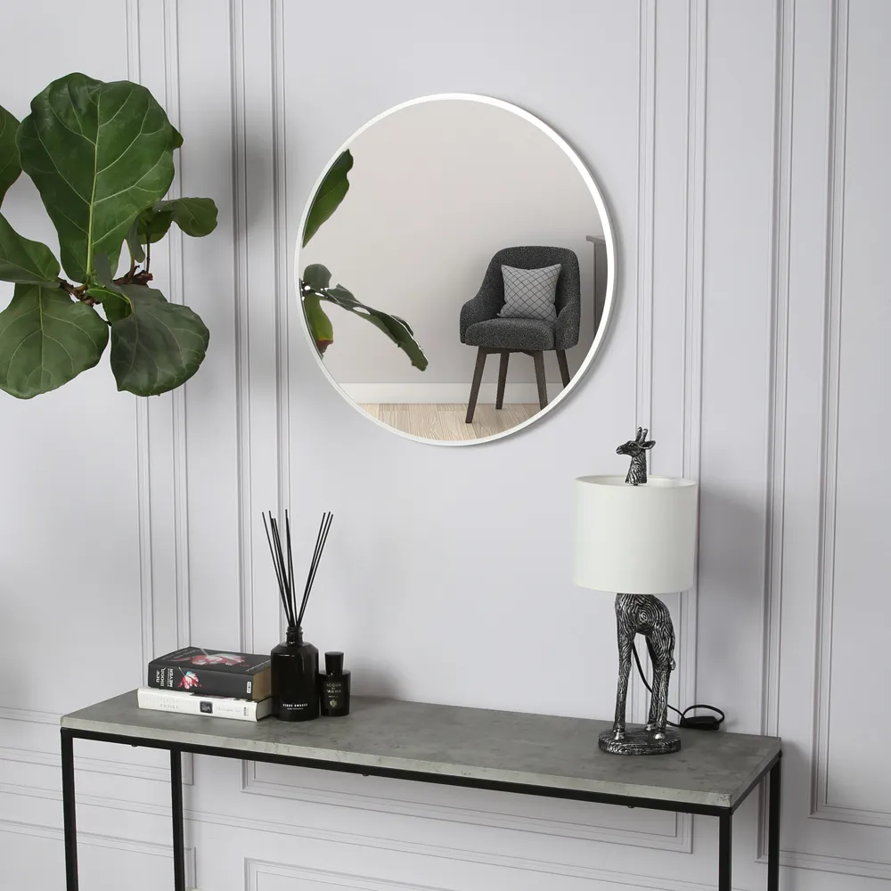 Pandora Round Wall Mirror - Silver, Aluminium Alloy