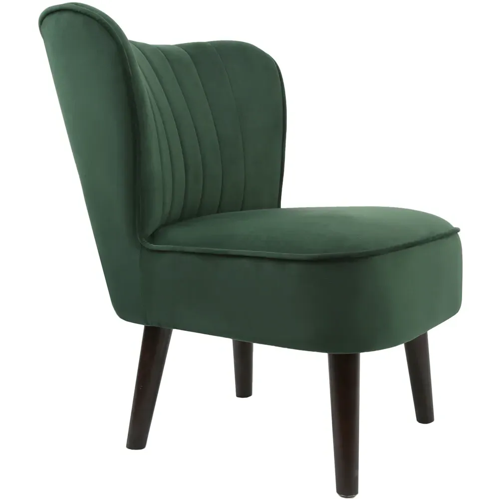 Shaun Accent Chair - Green, Velvet
