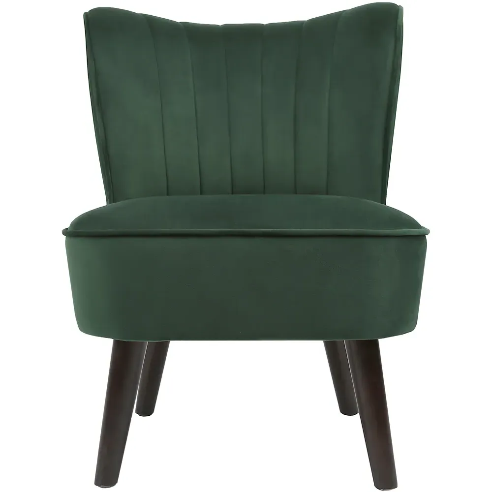 Shaun Accent Chair - Green, Velvet