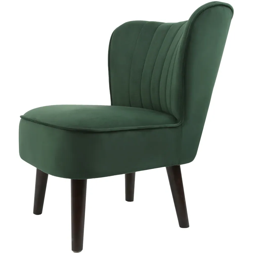 Shaun Accent Chair - Green, Velvet