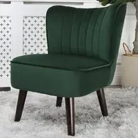 Shaun Accent Chair - Green, Velvet
