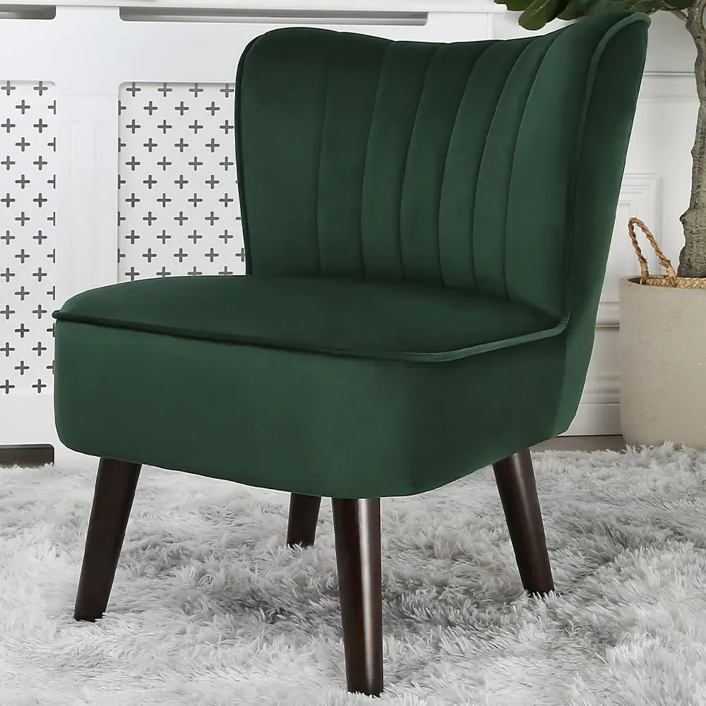 Shaun Accent Chair - Green, Velvet image
