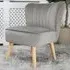 Shaun Accent Chair - Grey, Velvet