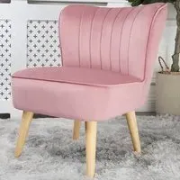Shaun Accent Chair - Pink, Velvet
