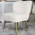 Shaun Accent Chair with Golden Legs - Cream, Boucle
