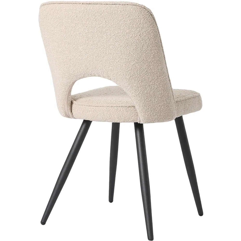 Thetis Set of 2 Dining Chairs - Cream, Boucle