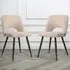 Thetis Set of 2 Dining Chairs - Cream, Boucle