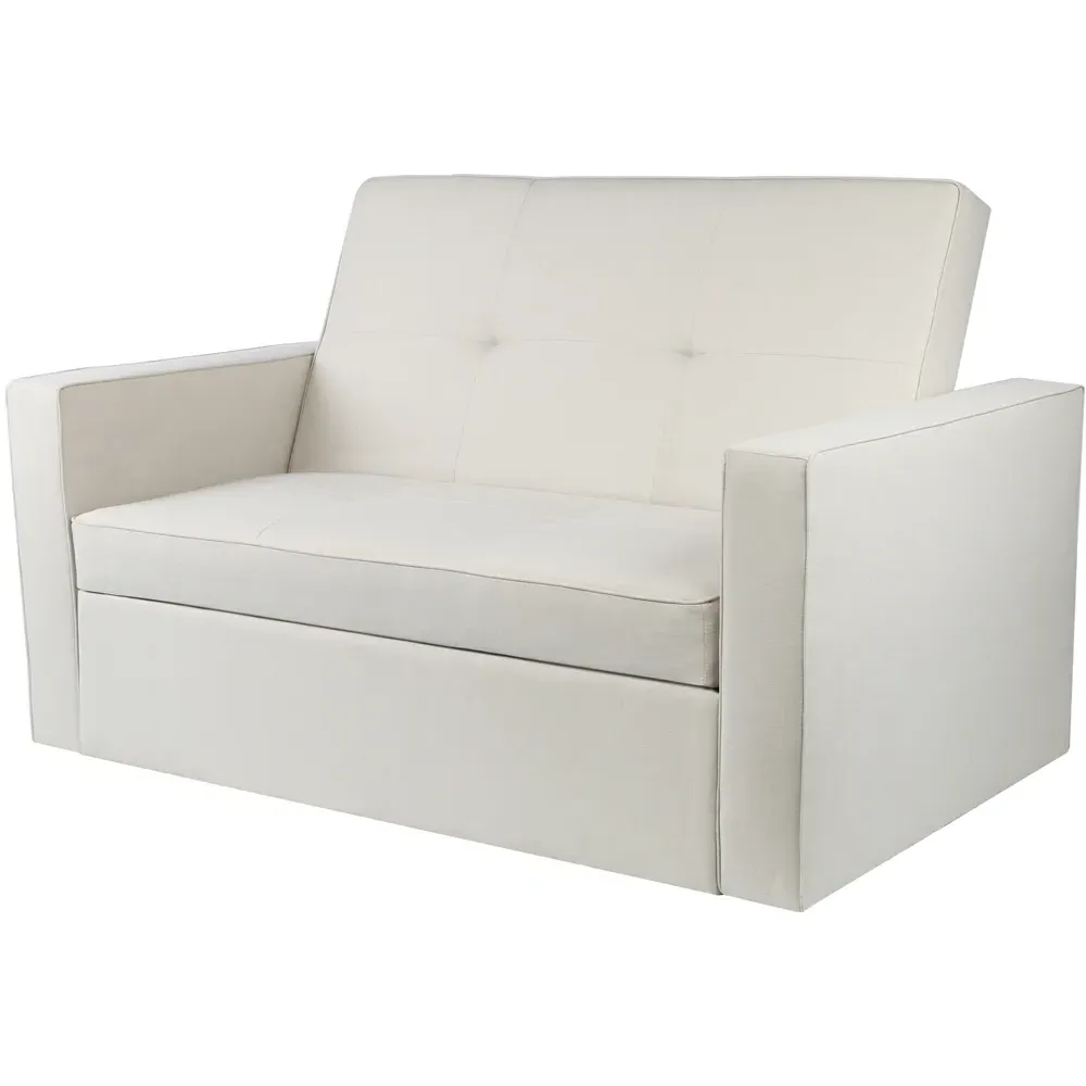 Troy Double Pull Out Sofa Bed - Natural, Linen
