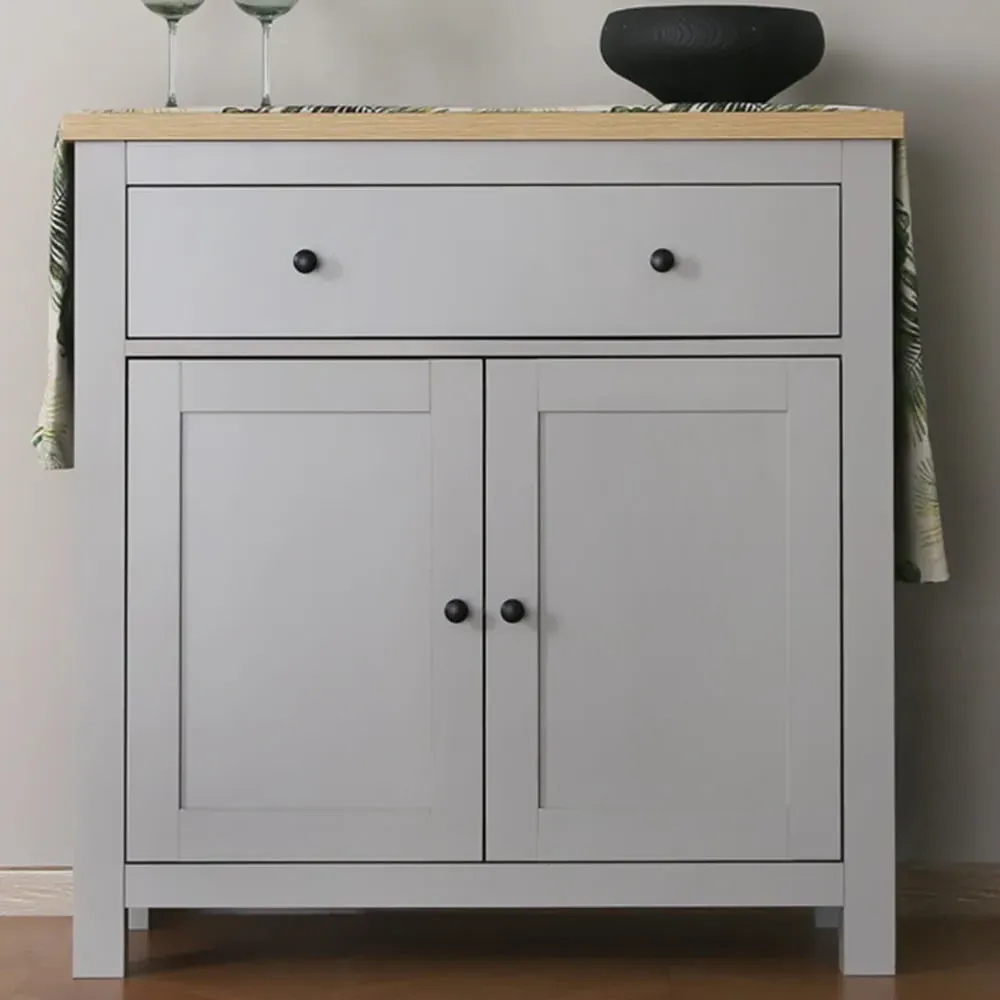 Wiltshire 2 Door Sideboard with Drawer - Grey, MDF