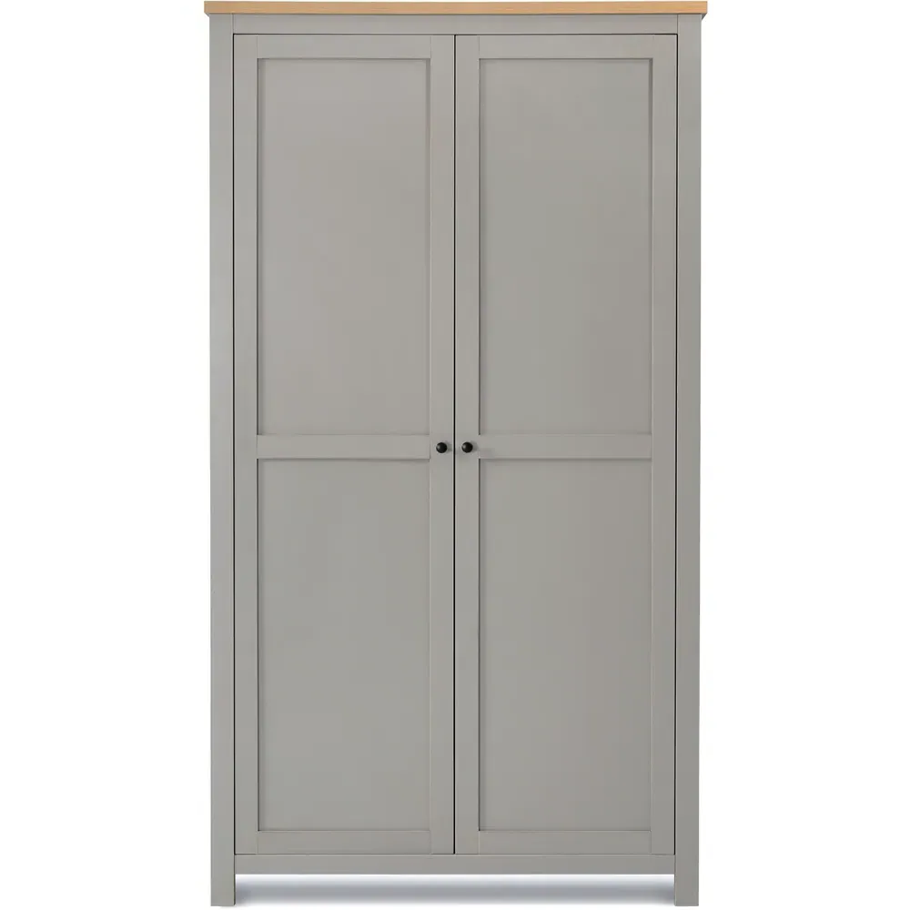 Wiltshire Double Door Wardrobe - Grey, MDF