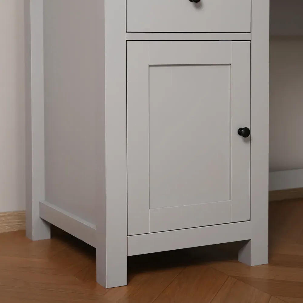 Wiltshire Storage Desk with Drawers - Grey, MDF