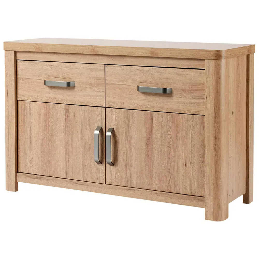 2 Door 2 Drawer Sideboard - Brown, Oak Effect