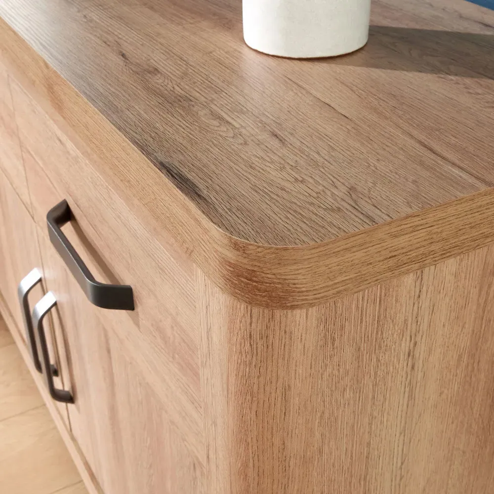 2 Door 2 Drawer Sideboard - Brown, Oak Effect